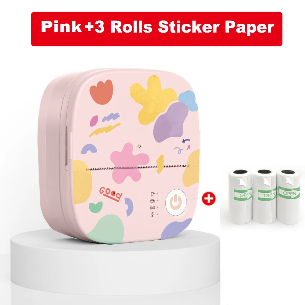 Portable Thermal Printer Bluetooth Pocket Photo Label Printer Inkless Printpod Sticker Printing Android iOS Printers for Home