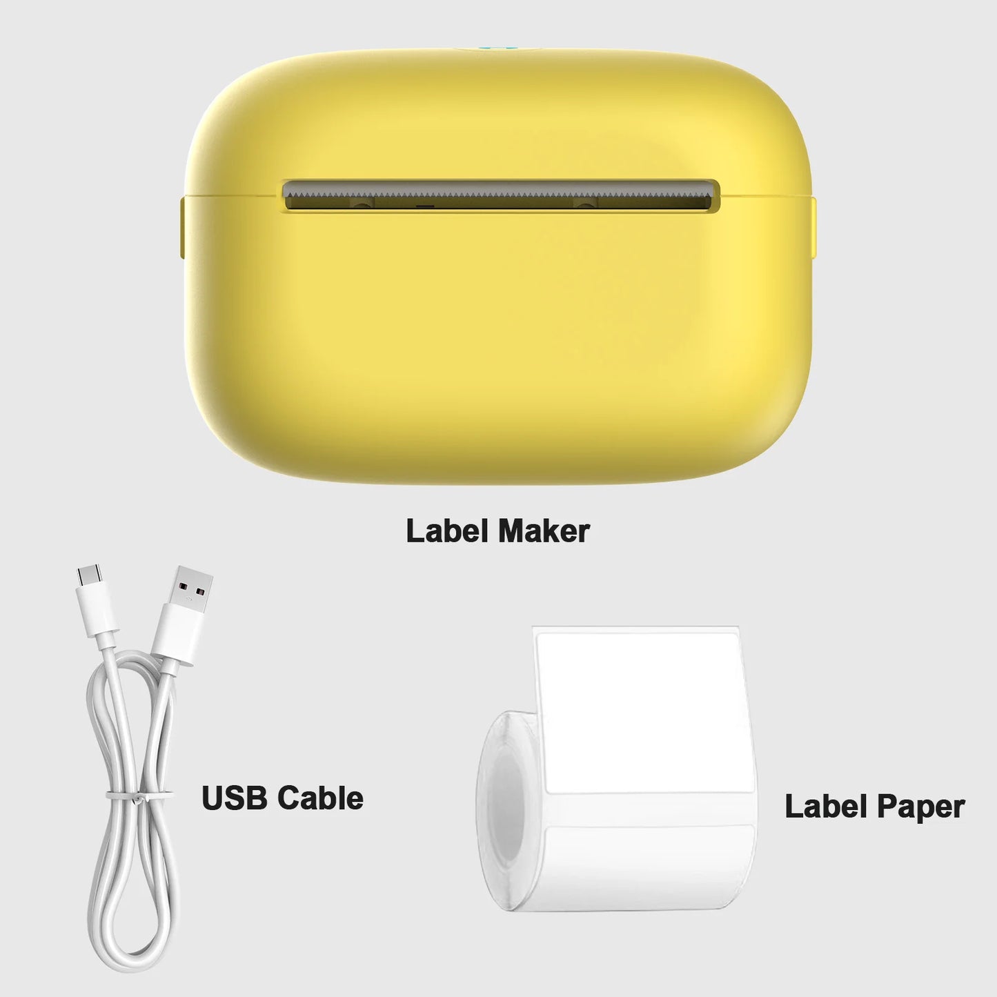 Portable Mini Printer Label Maker 300dpi 2 Inch Thermal Wireless Inkless Printer Bluetooth for IOS and Android Home School