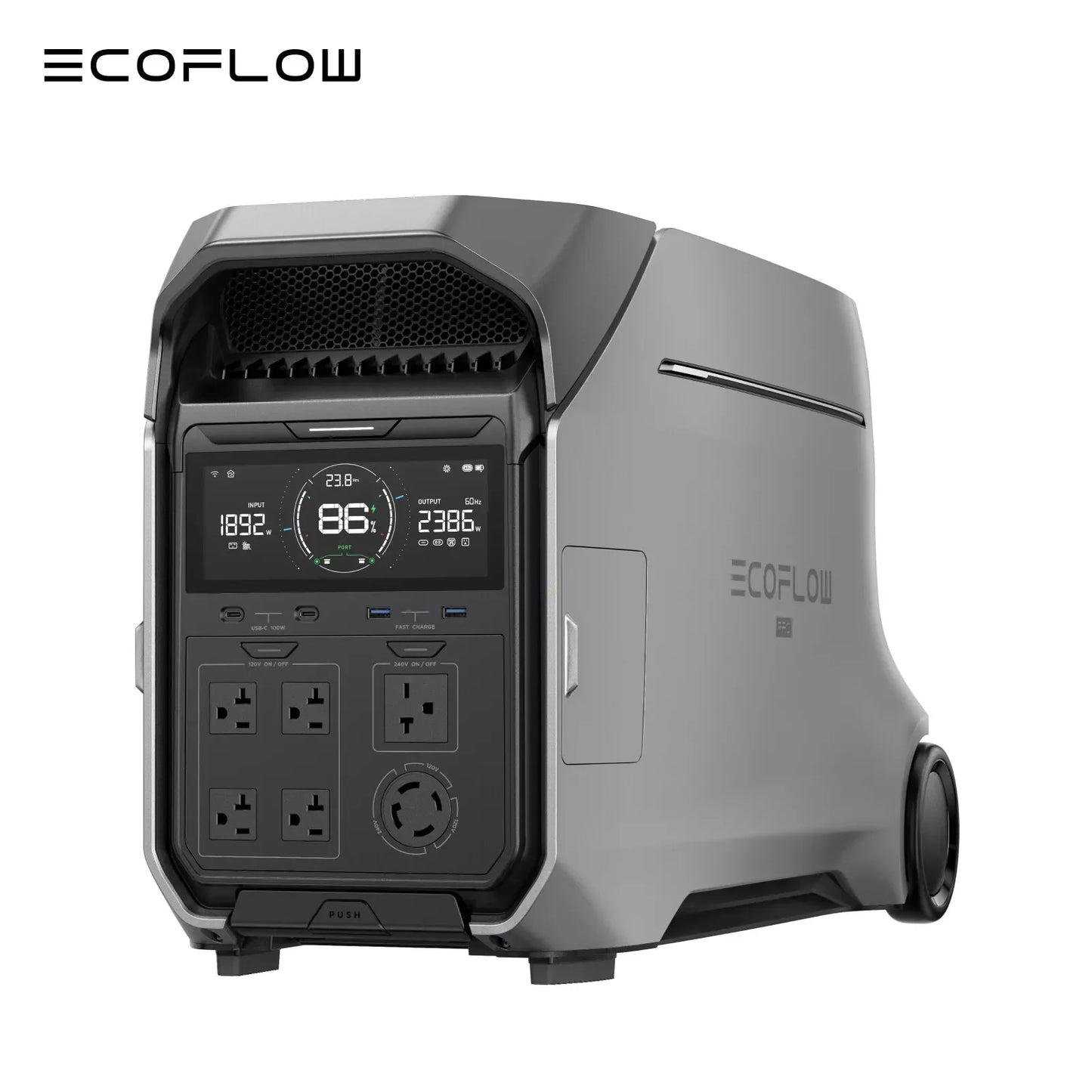 ECOFLOW DELTA Pro 3 Portable Power Station, 4000Wh LFP Battery, Expandable to 48kWh, 120/240V 4000W AC Output, Solar Generator