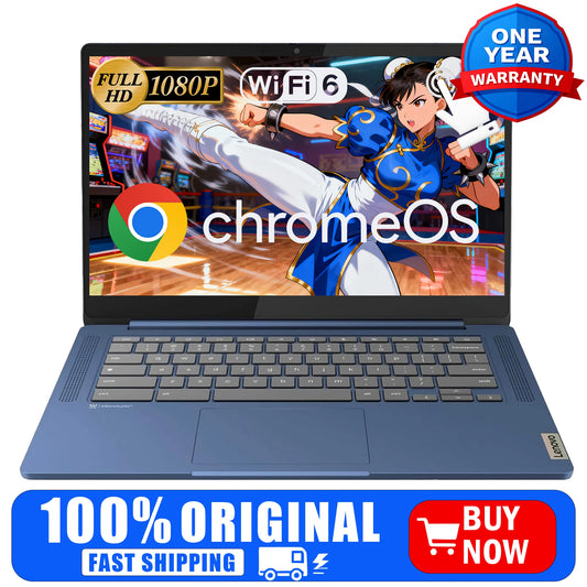 Lenovo Chromebook 14" Business Touchscreen Laptop,MediaTek Kompanio 520,4GB,64GB eMMC,Chrome OS,Abyss Blue