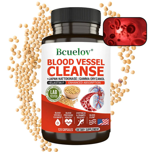 Vascular Cleansing Capsules - Contains Japanese Nattokinase, Which Helps Blood Circulation and Blood Vessel Flexibility