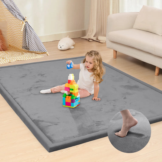 Huloosleep 1.3" Thick Large Tatami Carpet Baby Play Mat Non-Slip Soft Crawling Mat for Living Room Kids Yoga Mat Nursery Rug