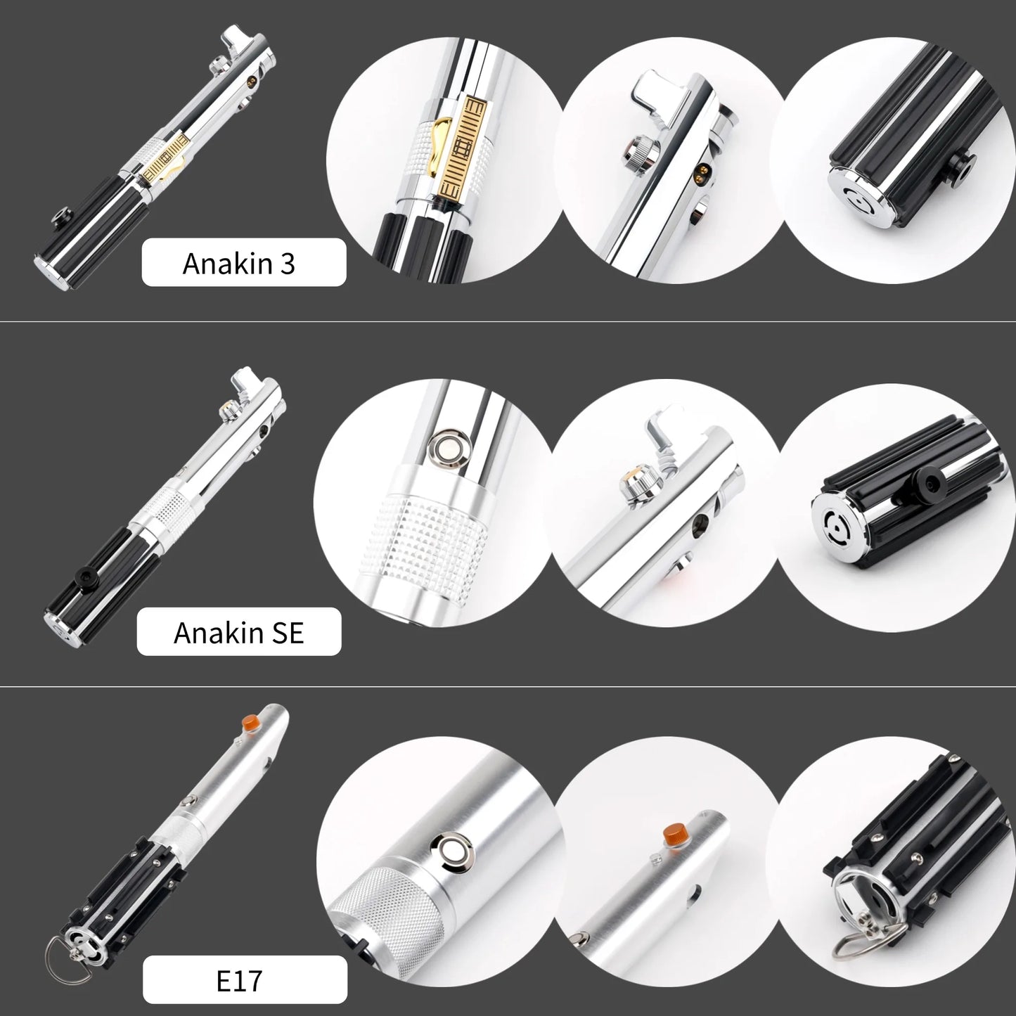 TXQSABER Anakin Lightsaber Christmas Laser Pixel board RGB Smooth Swing Metal Hilt With LED Strip Blade SDCard Proffie