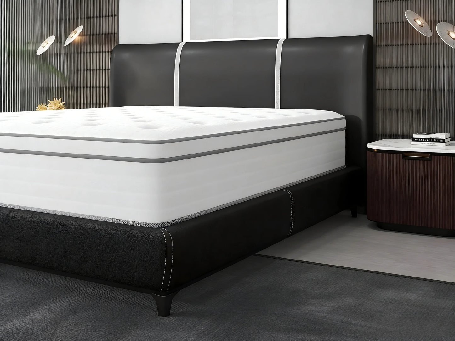 King/Queen/Full Mattress 14/12/10 inch - Pain-Relieving Hybrid Mattress for Extra Lumbar & Hip Support