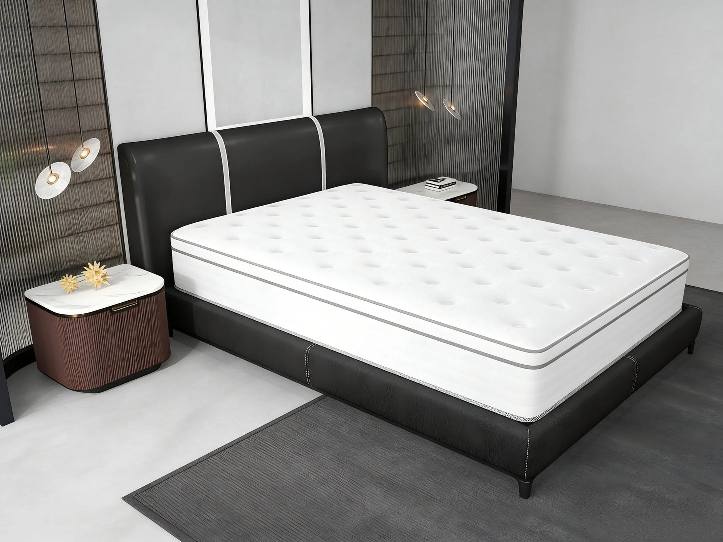 King/Queen/Full Mattress 14/12/10 inch - Pain-Relieving Hybrid Mattress for Extra Lumbar & Hip Support