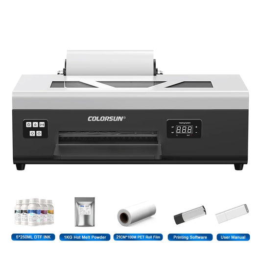 Colorsun A4 DTF Printer For Epson L800 Impresora A4 DTF Printing Machine With  Oven For T-Shirts Bags Hoodies A4 DTF Printers