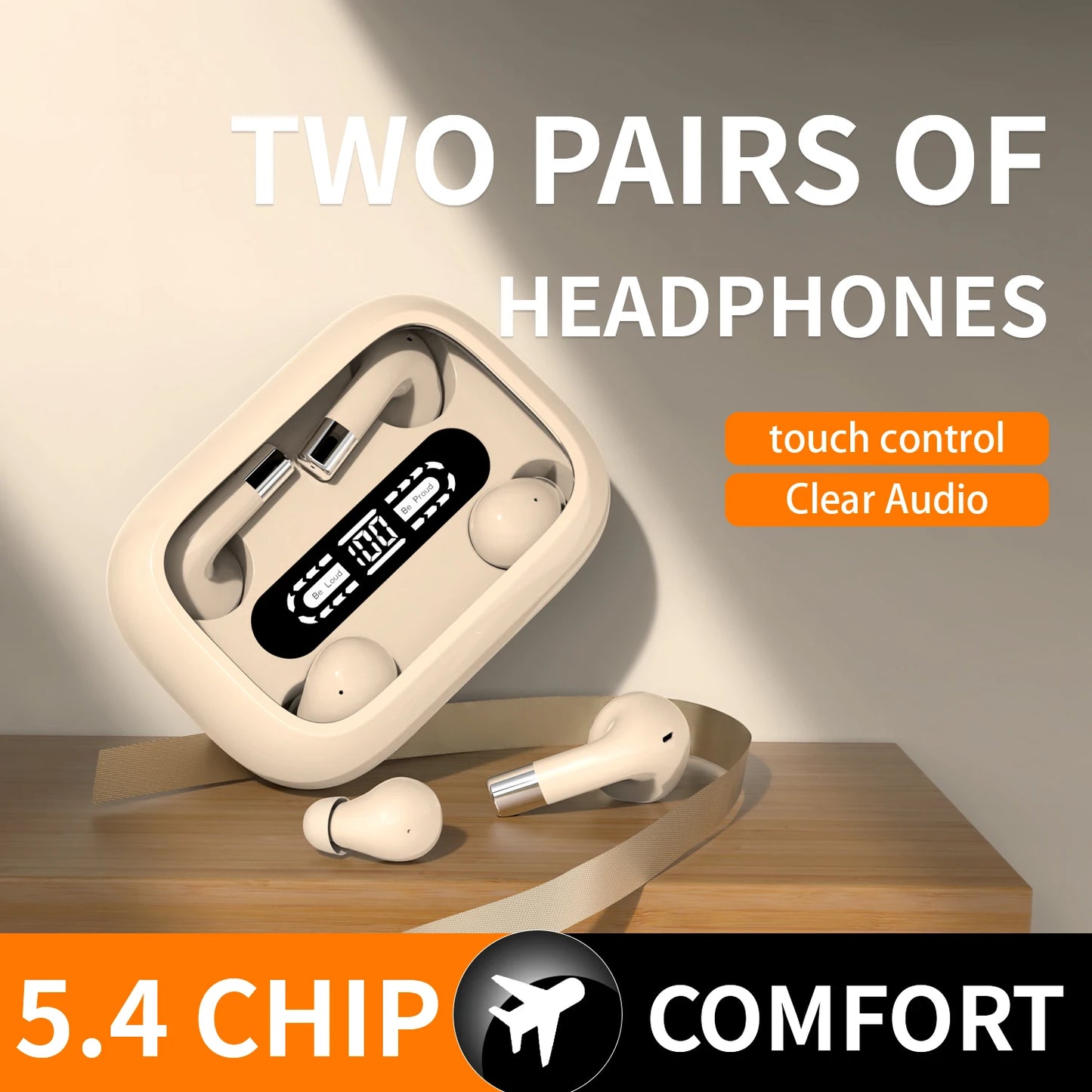 SK29 TWS Bluetooth 5.3 Headphones Couple Wireless Earphones HD Stereo Sports Waterproof Four Earbuds Headset For All Smartphones