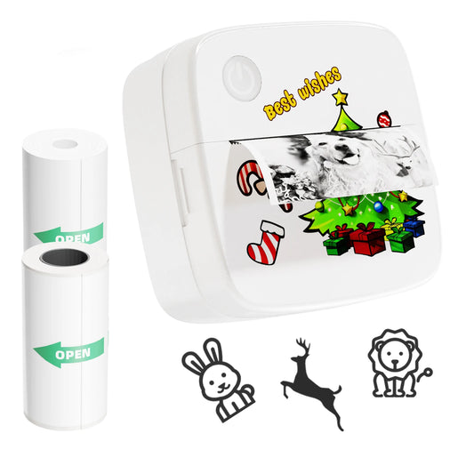 Sticker Printer Mini Portable Sticker Maker Machine Thermal Pocket Inkless Note Printer for Study Scrapbook DIY Journal Memo