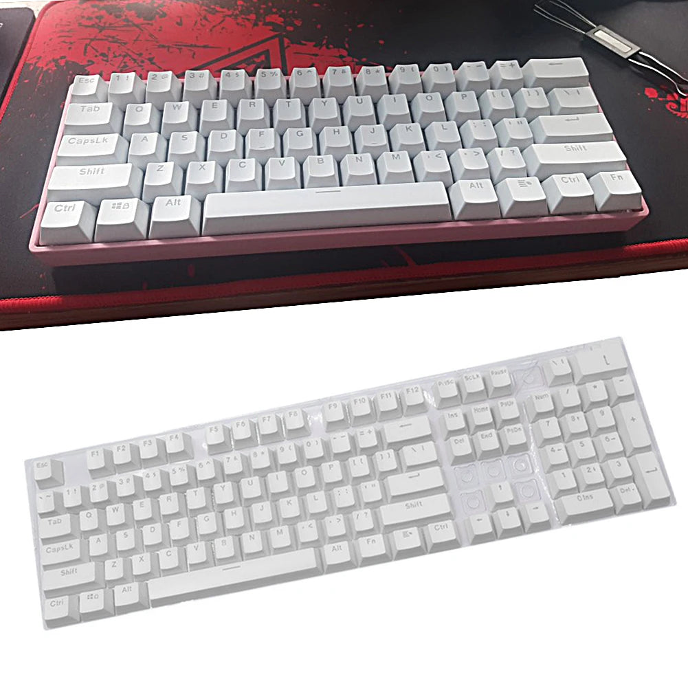 104pcs ABS Universal Mechanical Keyboard Keycaps DIY Ergonomic Blank Keycaps For Cherry MX Keyboard Replacement Backlit Key Cap