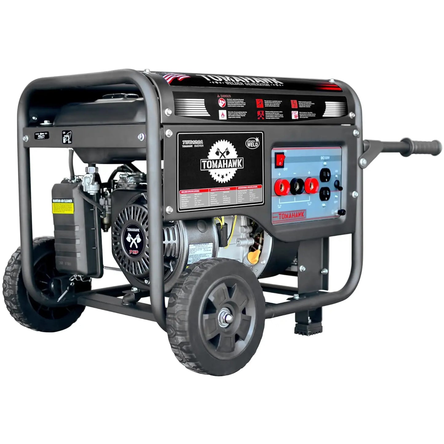 Welder Generator Stick Welder Engine Driven 120 Amp 7 HP Portable 2,200 Watt Quiet Inverter Generator Engine