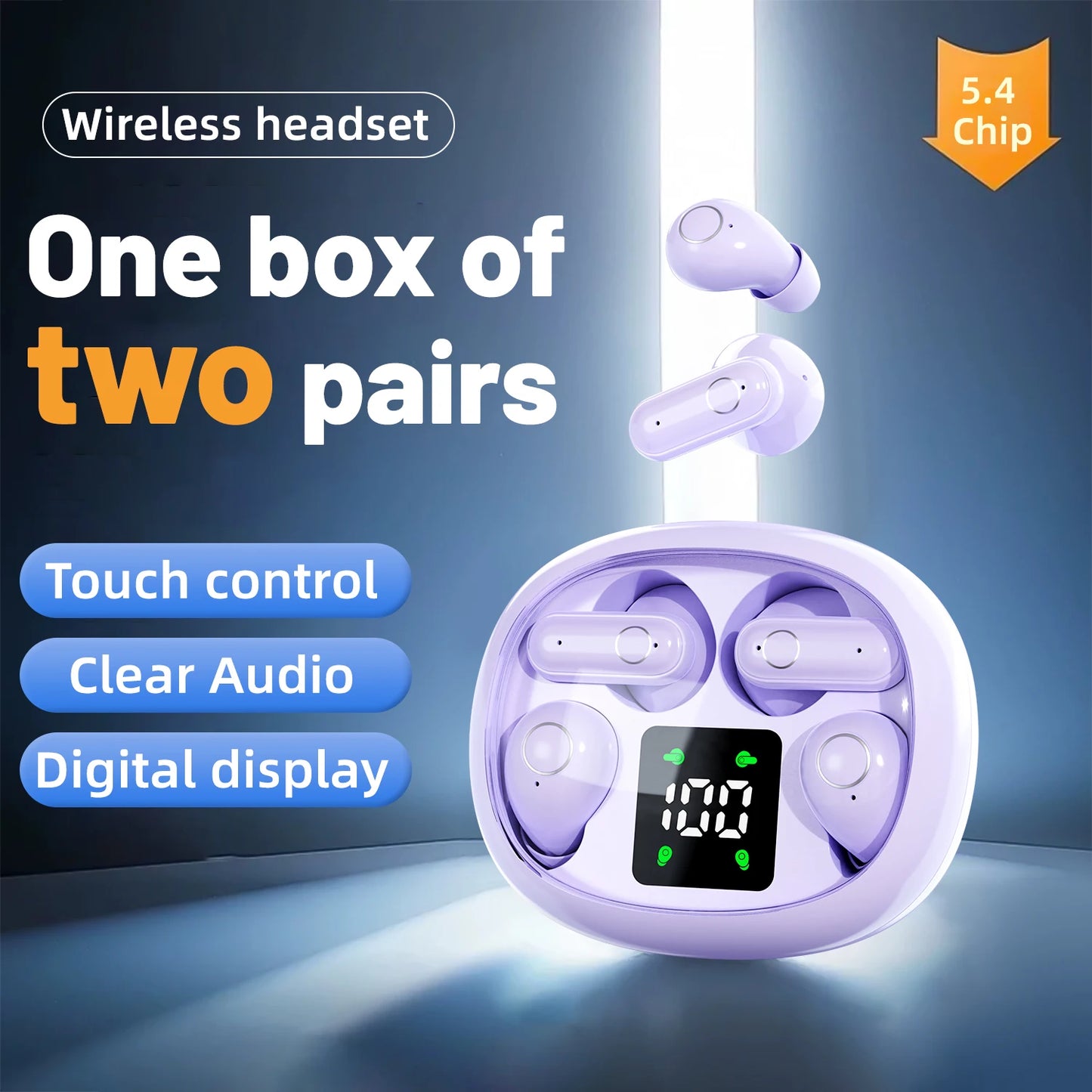 Mini Sleep Earbuds Sports Wireless Bluetooth Earphones HiFi Bass Stereo Dual Sound Quality Bluetooth Headphones Noise Reduction