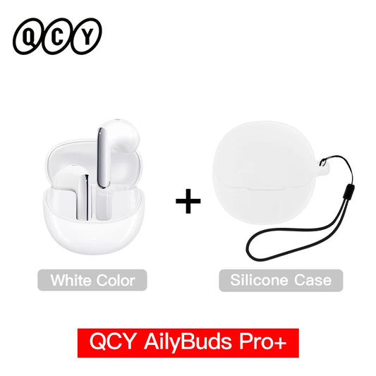 QCY HT10 AilyBuds Pro+ ANC Wireless Earphone Al Audio Hi-res with LDAC Bluetooth 5.3 Earbuds Adaptive ANC Multipoint Connection