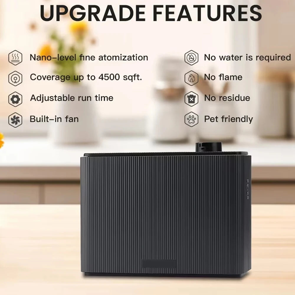 NAMSTE 1000ML Fragrance Diffuser WIFI Bluetooth Smart Scent Air Machine For Home Hotel HVAC Aroma Diffuser Cover 4000m³ Black