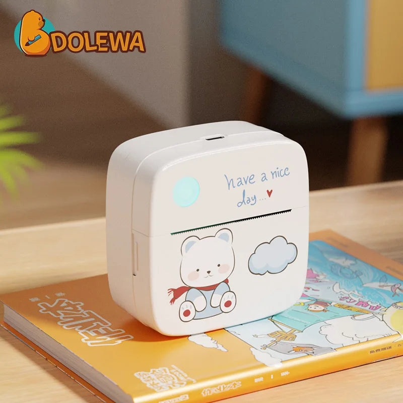 1200mAh Mini Printers Wireless Bluetooth Label Maker Printer 57mm Thermal Stickers Printer For School Home Text Photo Printing