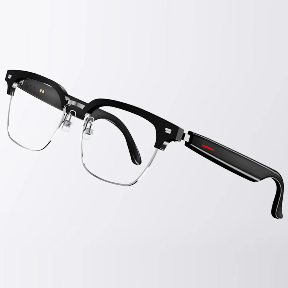 Smart Glasses AI Voice Assistant Outdoor Sport Glasses with Camera Remote Shooting Open Ear Sound Mic & Speakers for Men & Woman