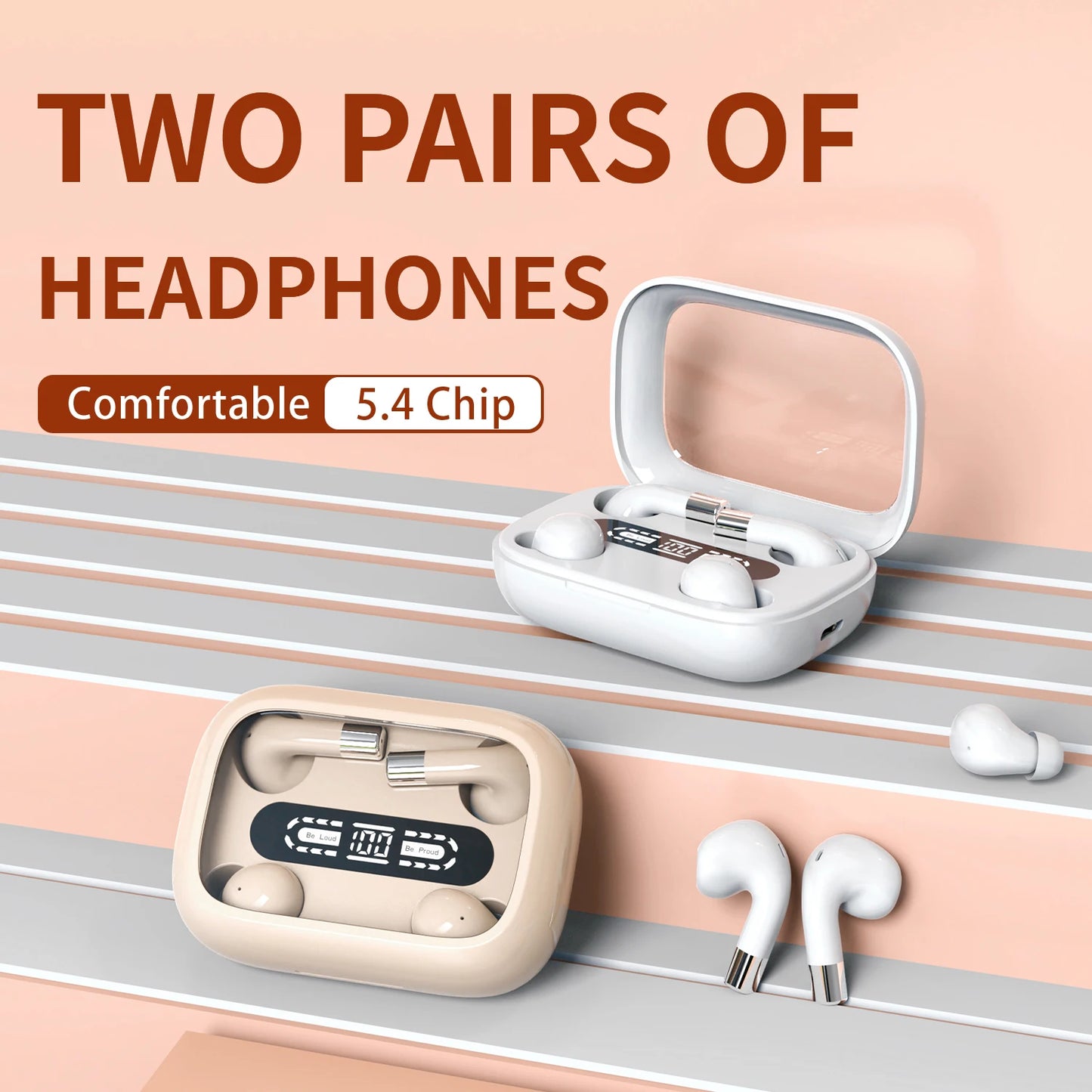SK29 TWS Bluetooth 5.3 Headphones Couple Wireless Earphones HD Stereo Sports Waterproof Four Earbuds Headset For All Smartphones