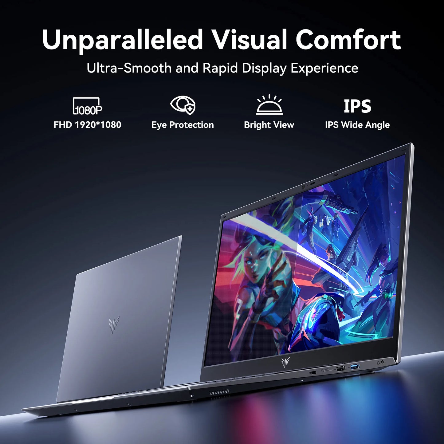 KAMRUI Laptop Computer 18.5" FHD 7000mAh Intel N150/R3 4300U 3.7GHz Windows11 PRO 16GB DDR4 512GB M.2 SSD WiFi5 Desktop Notebook