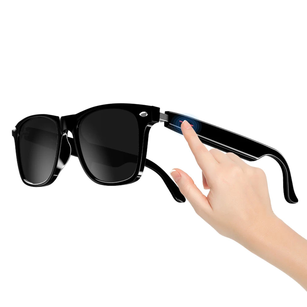 Smart Glasses AI Voice Assistant Outdoor Sport Glasses with Camera Remote Shooting Open Ear Sound Mic & Speakers for Men & Woman