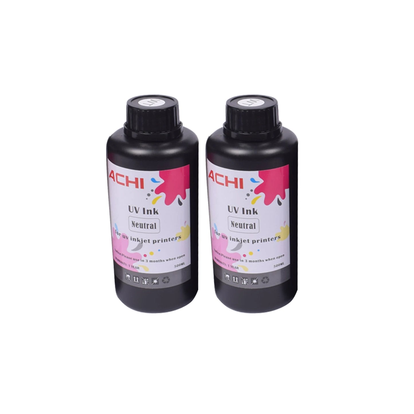 US STOCK LED UV Ink for UV Printer 1390 L1800 L800 XP600 TX800 L805 UV Flatbed Printer 250ML/500ML CMYKW UV Neutral Ink