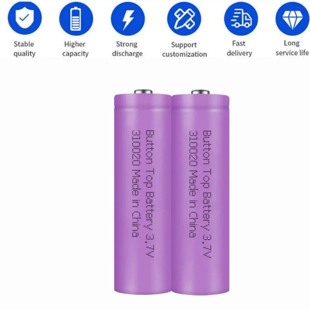 8 Pack 3.7V 2000mAh Rechargeable Battery Long Lasting Lithium Li-ion Batteries for Camera Flashlight Torch Headlamp
