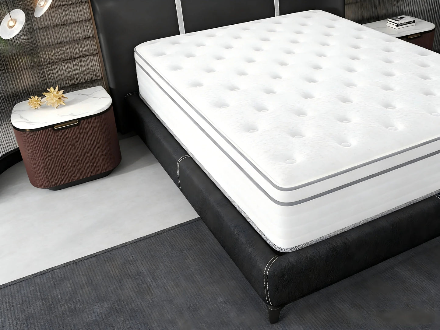 King/Queen/Full Mattress 14/12/10 inch - Pain-Relieving Hybrid Mattress for Extra Lumbar & Hip Support