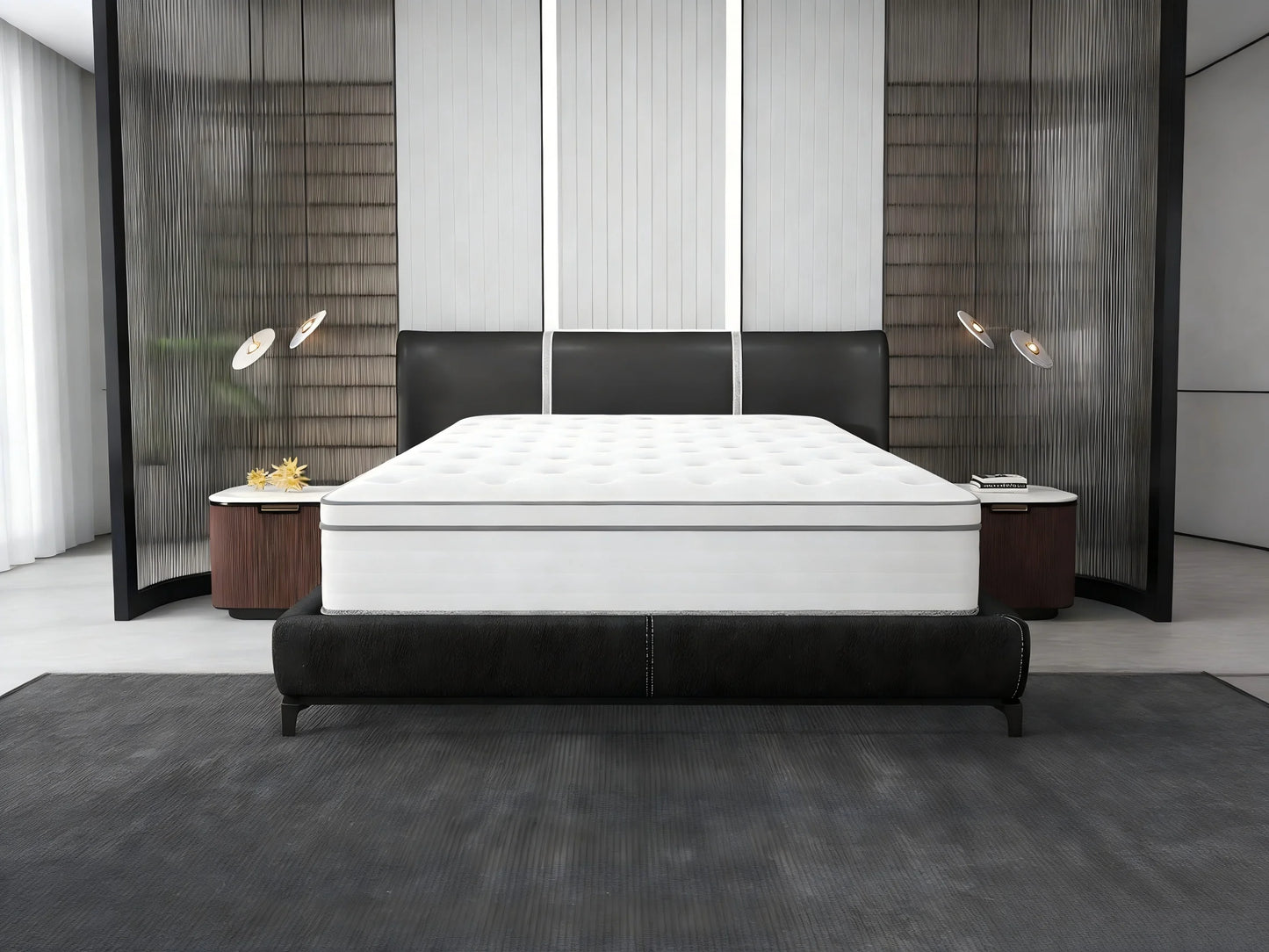 King/Queen/Full Mattress 14/12/10 inch - Pain-Relieving Hybrid Mattress for Extra Lumbar & Hip Support