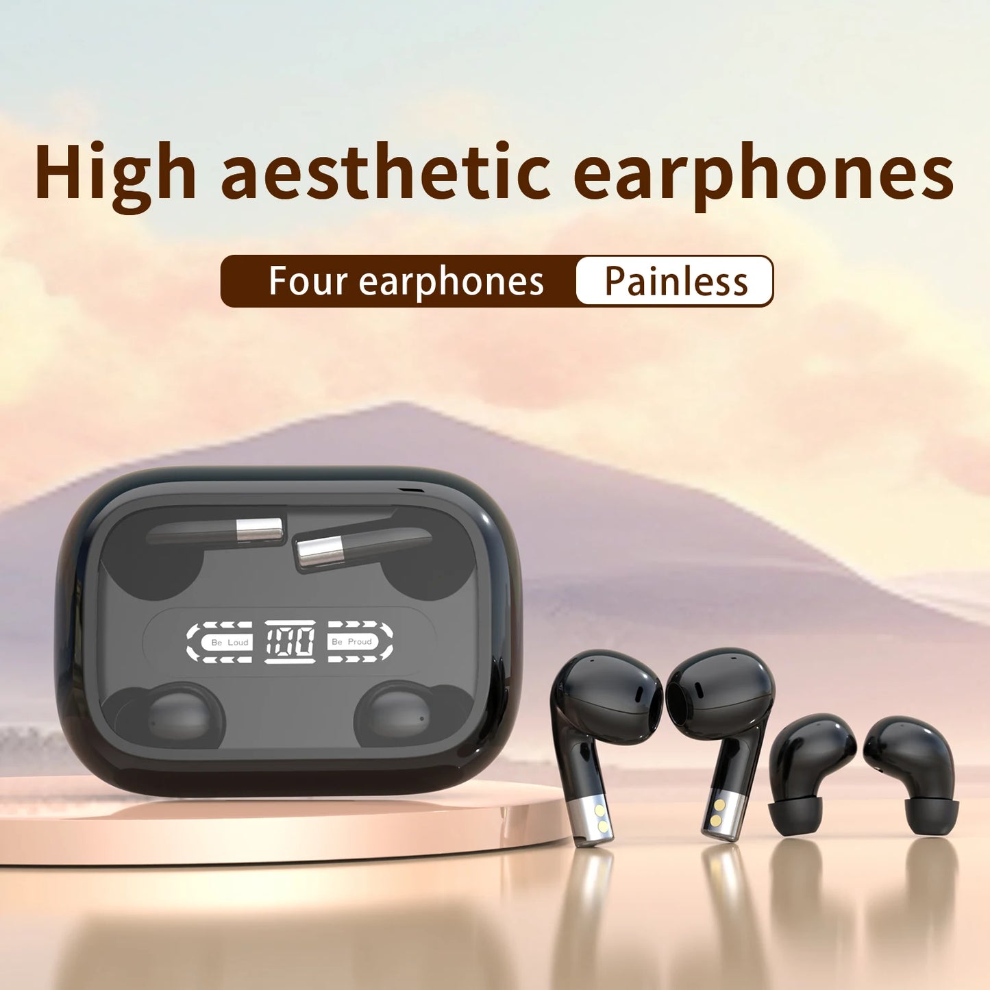 SK29 TWS Bluetooth 5.3 Headphones Couple Wireless Earphones HD Stereo Sports Waterproof Four Earbuds Headset For All Smartphones