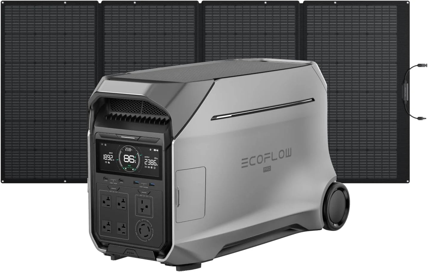 ECOFLOW DELTA Pro 3 Portable Power Station, 4000Wh LFP Battery, Expandable to 48kWh, 120/240V 4000W AC Output, Solar Generator