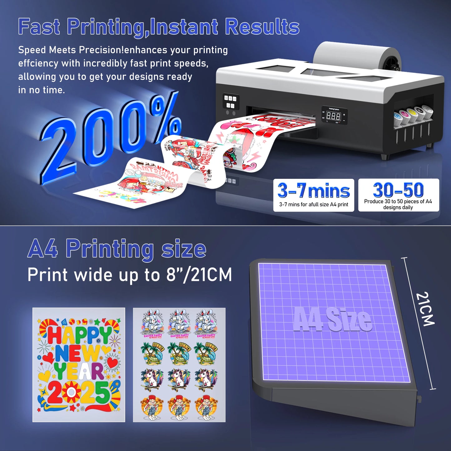 Colorsun A4 DTF Printer For Epson L800 Impresora A4 DTF Printing Machine With  Oven For T-Shirts Bags Hoodies A4 DTF Printers