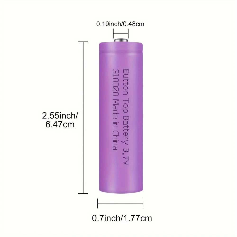 8 Pack 3.7V 2000mAh Rechargeable Battery Long Lasting Lithium Li-ion Batteries for Camera Flashlight Torch Headlamp