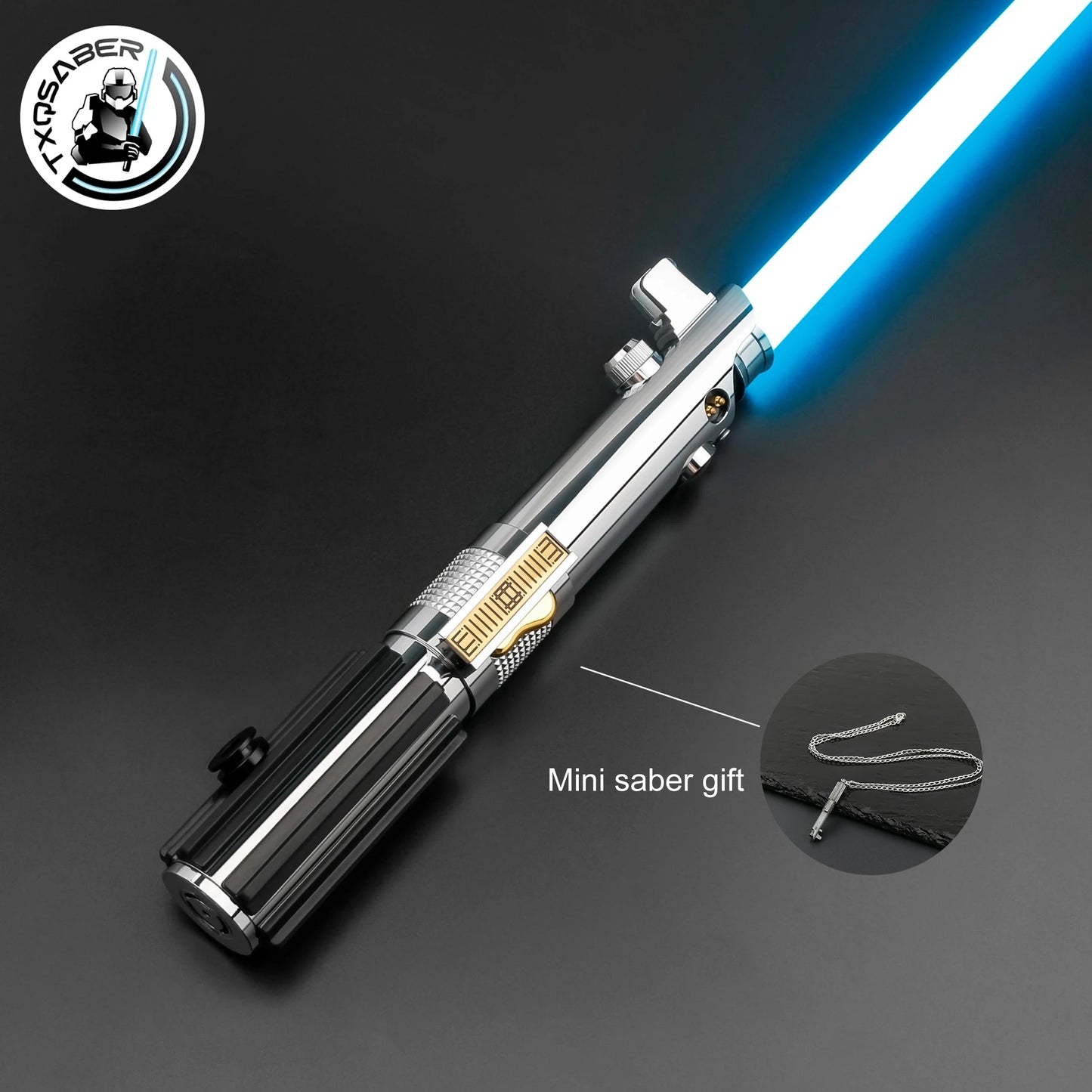 TXQSABER Anakin Lightsaber Christmas Laser Pixel board RGB Smooth Swing Metal Hilt With LED Strip Blade SDCard Proffie