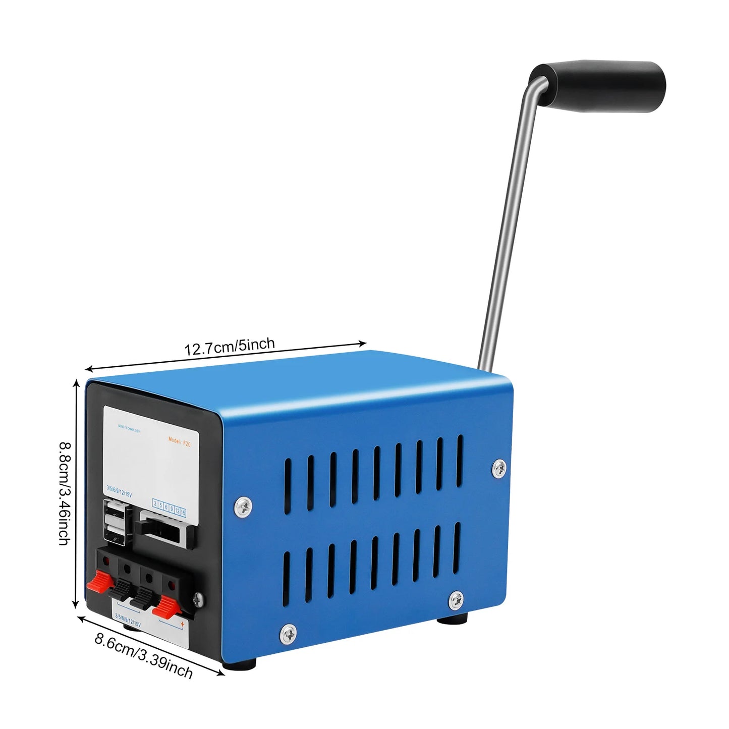20W Manual Hand Crank Generator Portable Emergency USB Charging Generator for Travel Camping Survial