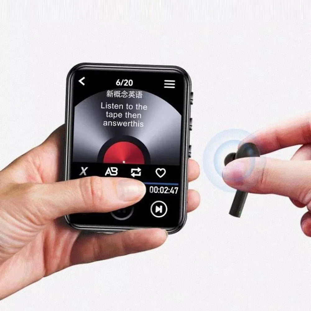 MP3 MP4 Player Bluetooth-5.0 Lossless Music Player 1.8/2.4 Inch Screen Support FM Radio Recording EBook HiFi MP4 Student Walkman